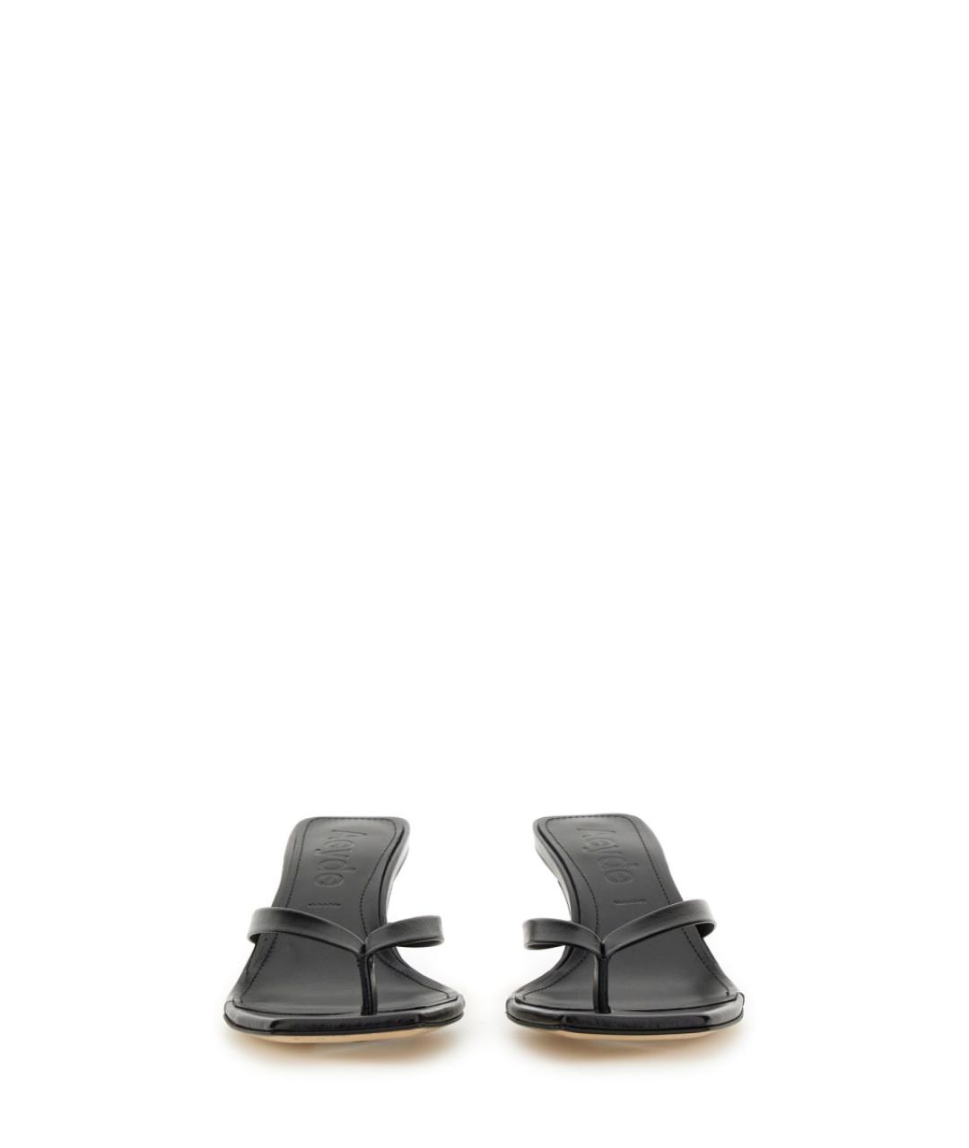 AEYDE Черные кожаные сандалии, фото 4