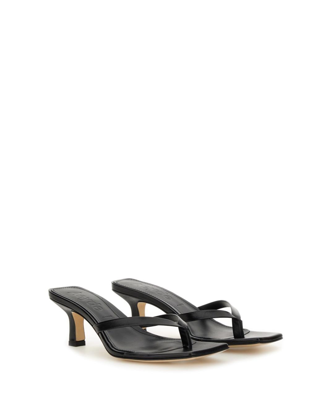AEYDE Черные кожаные сандалии, фото 2