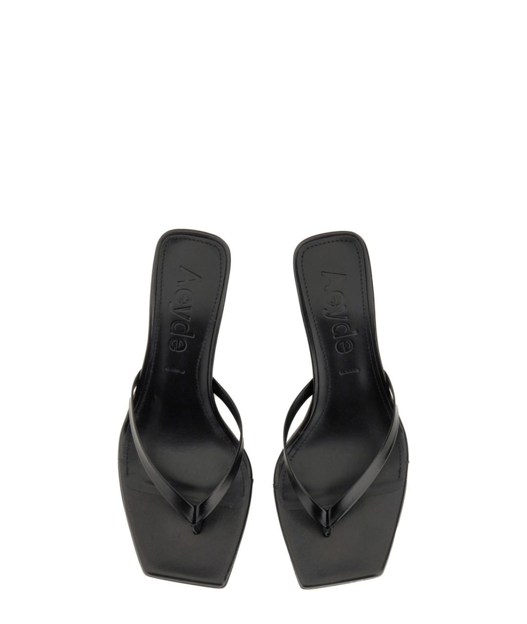 AEYDE Черные кожаные сандалии, фото 5