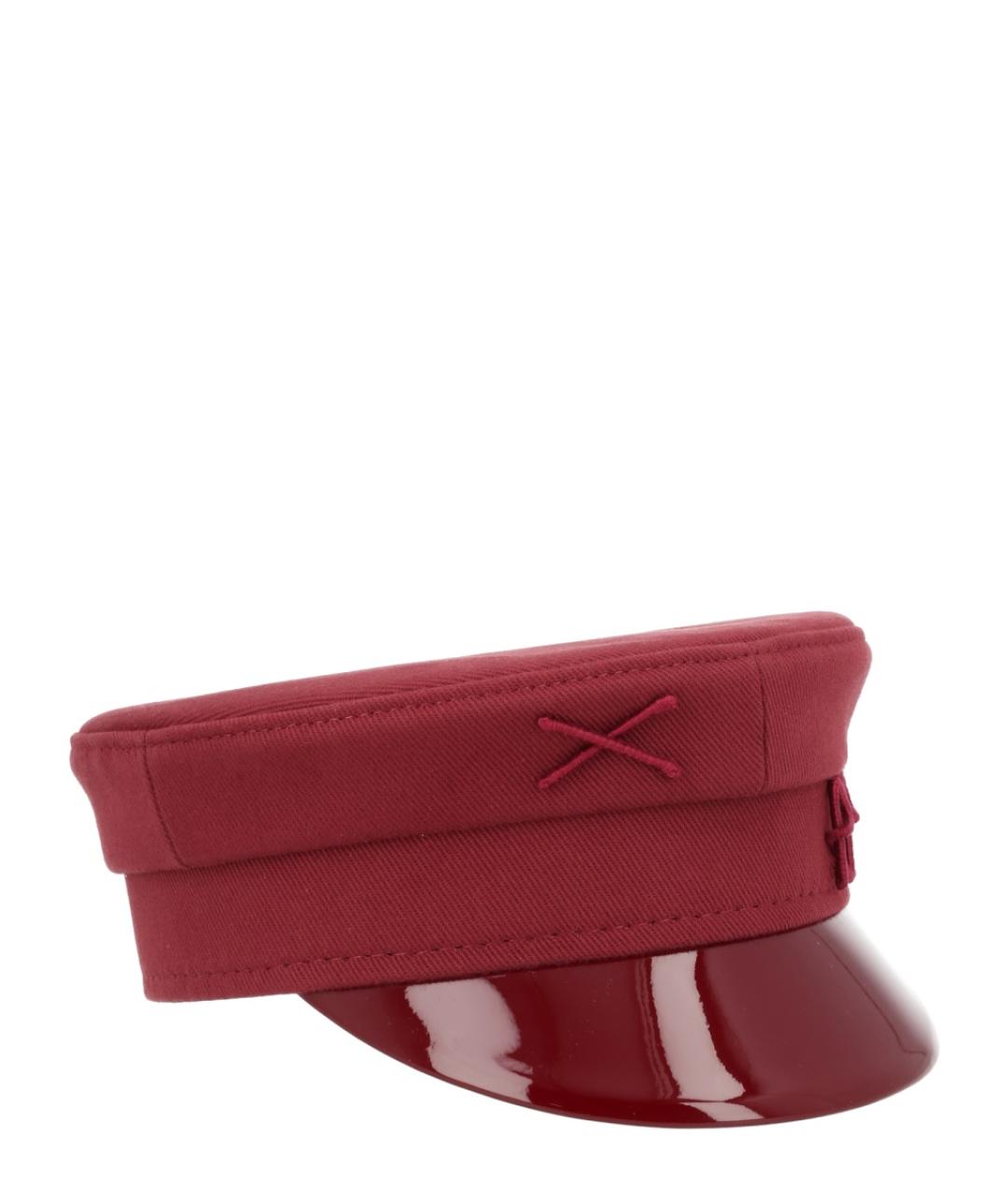 RUSLAN BAGINSKIY Бордовая хлопковая кепка, фото 3