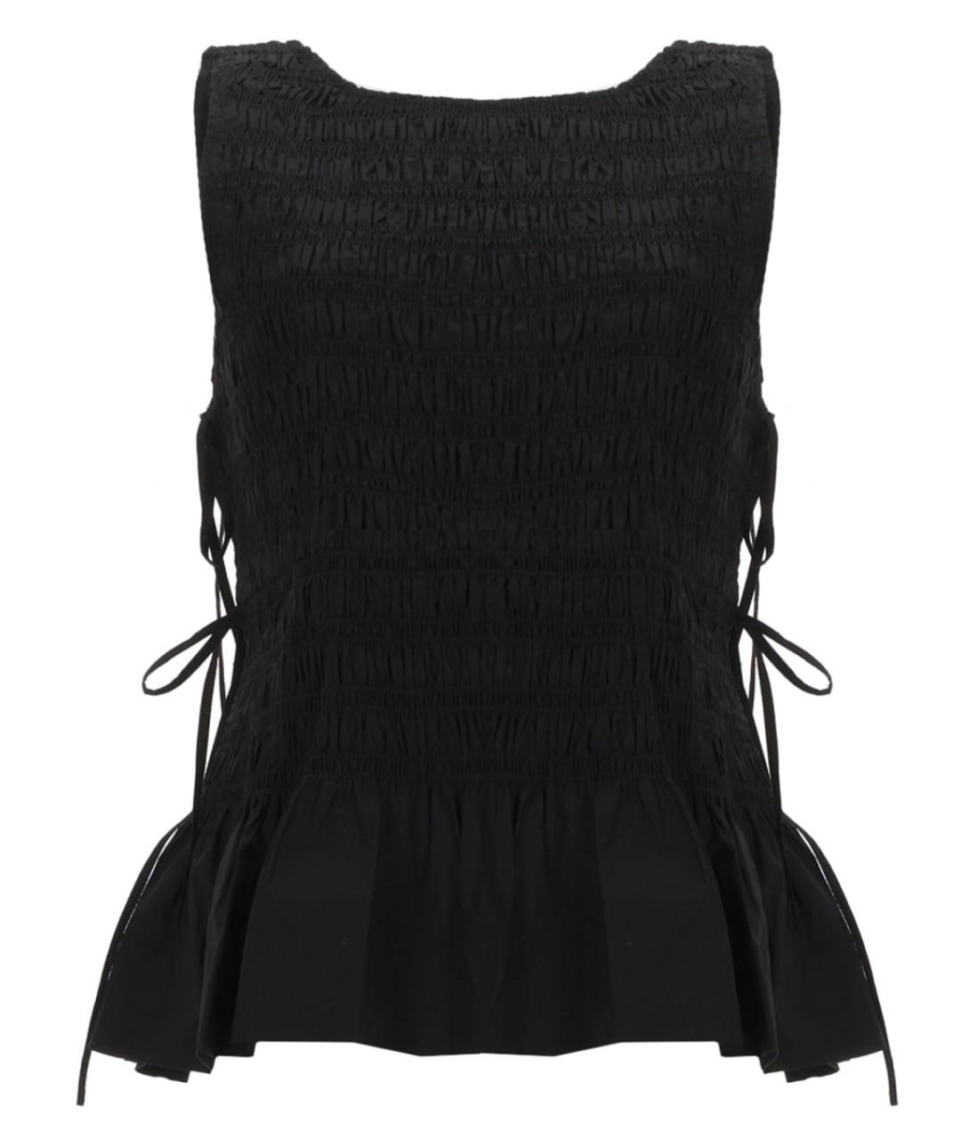 GANNI Черная хлопковая майка, фото 1