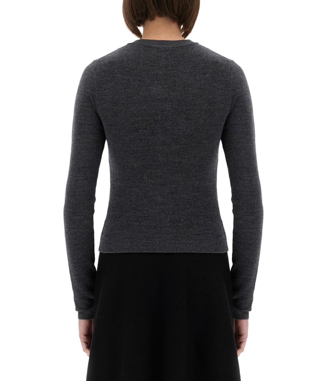 GANNI Антрацитовый шерстяной кардиган, фото 3