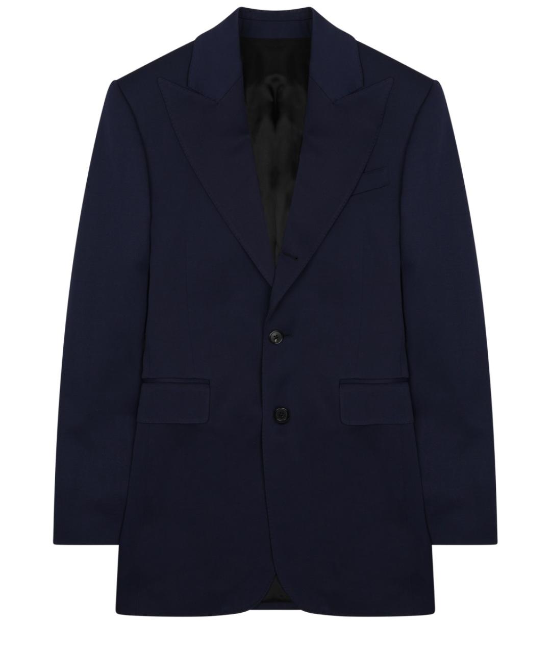 CELINE Синий шерстяной жакет/пиджак, фото 1