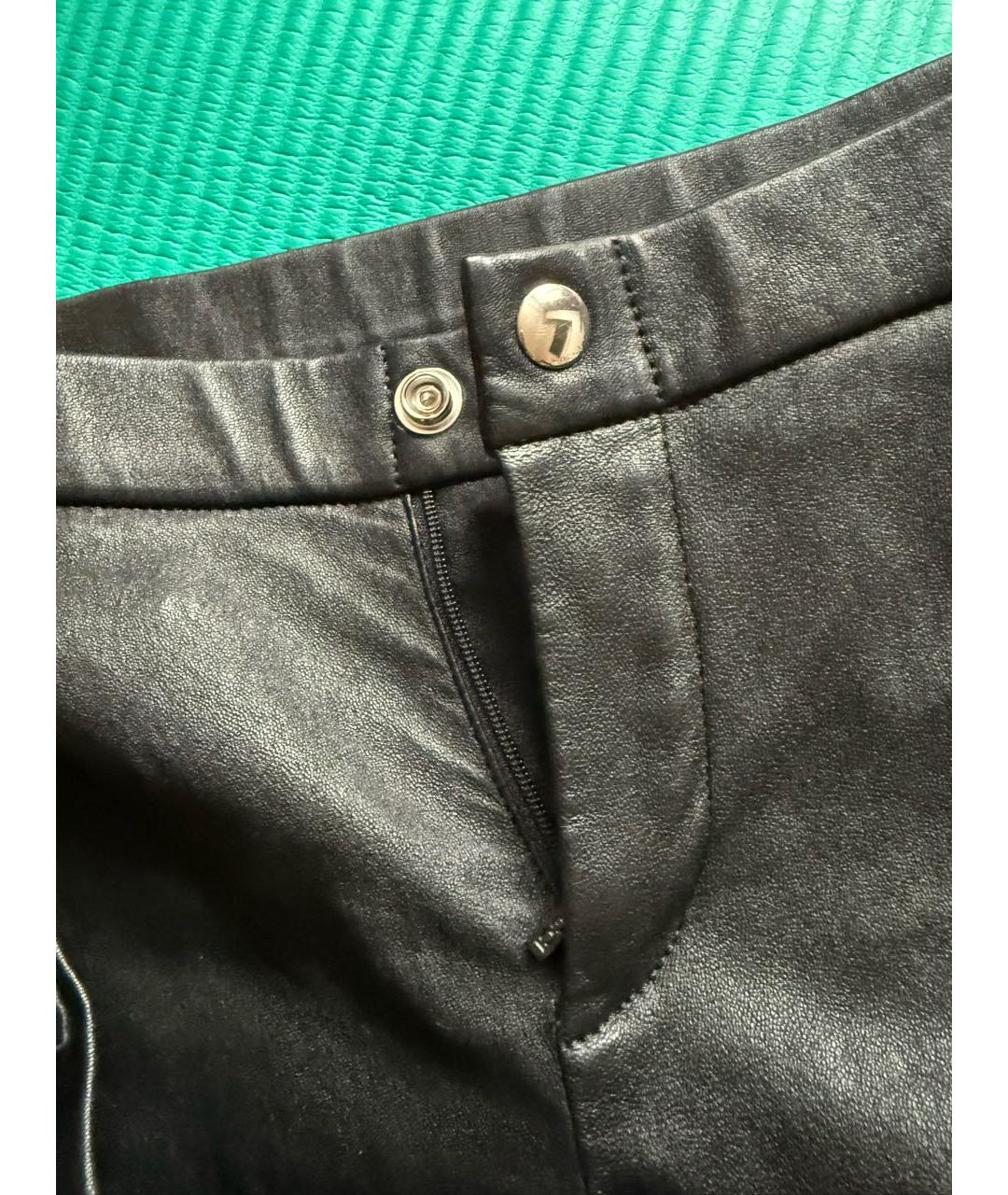 GUCCI Черные кожаные брюки узкие, фото 5