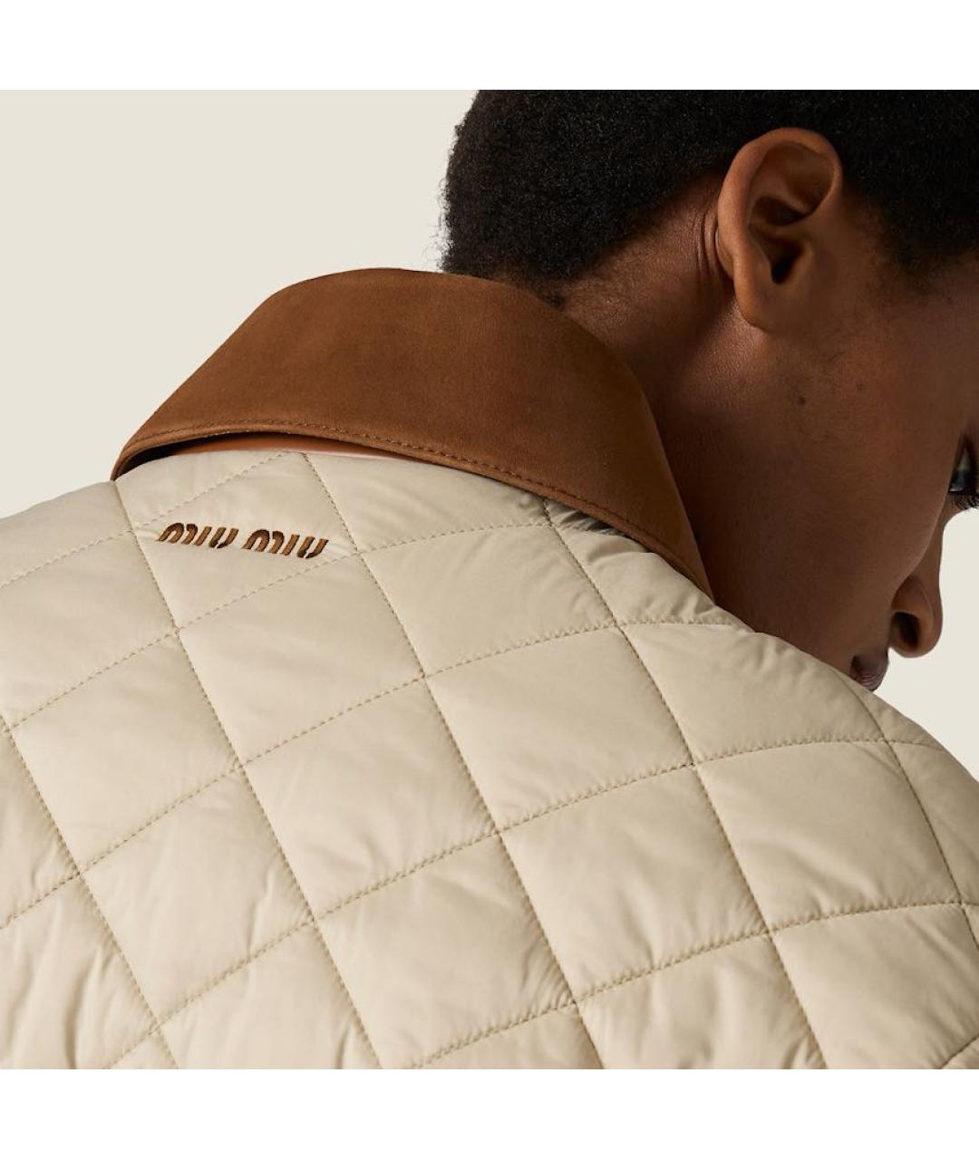 MIU MIU Бежевая куртка, фото 4