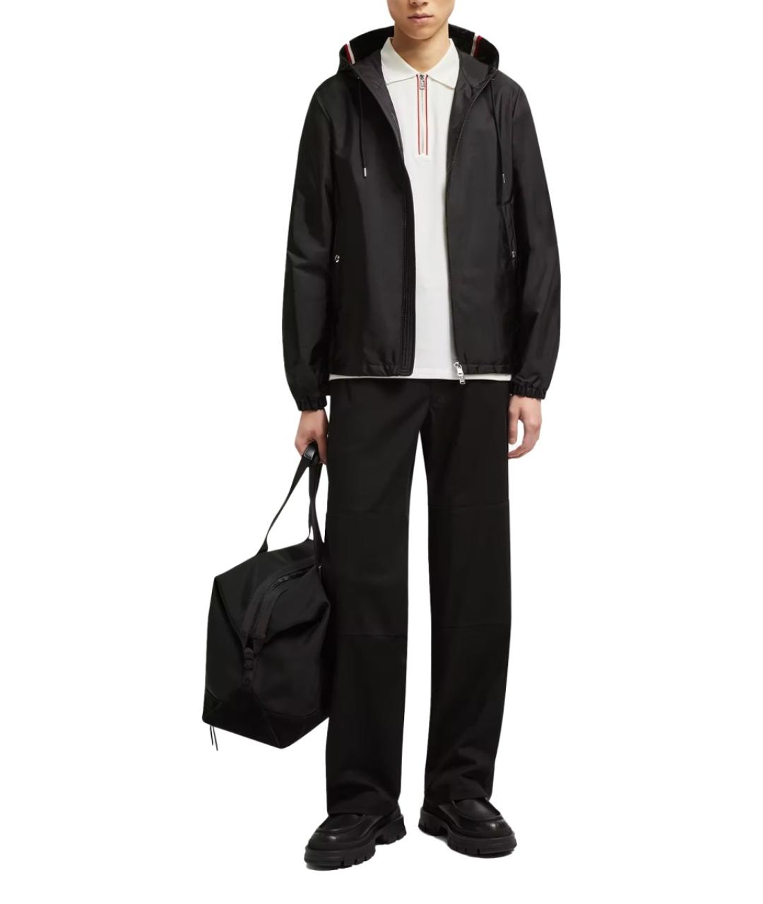 MONCLER Черная полиамидовая куртка, фото 4