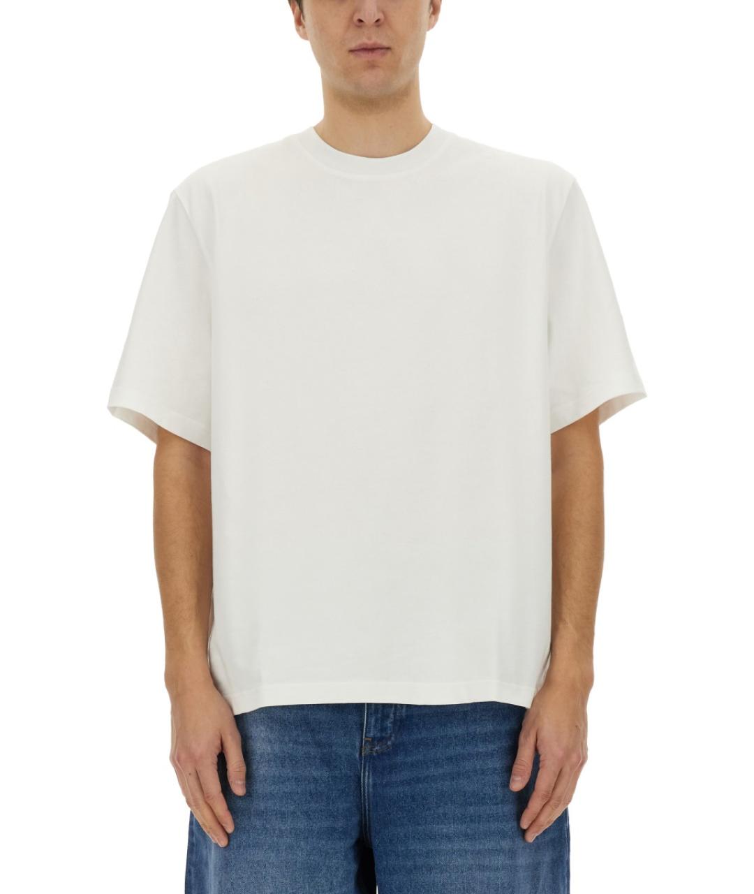 STUDIO NICHOLSON Белая хлопковая футболка, фото 1