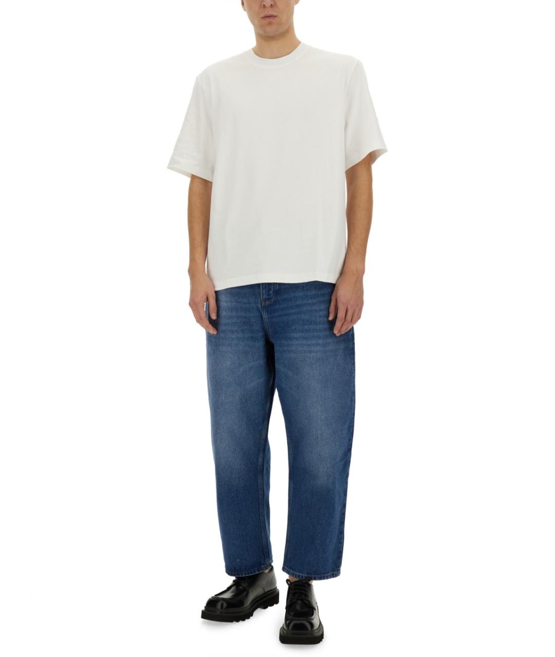 STUDIO NICHOLSON Белая хлопковая футболка, фото 2