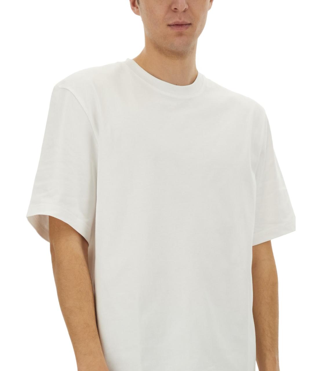 STUDIO NICHOLSON Белая хлопковая футболка, фото 4