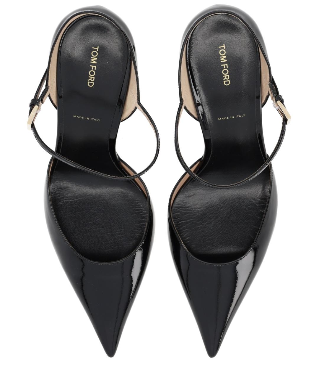 TOM FORD Черные кожаные туфли, фото 5