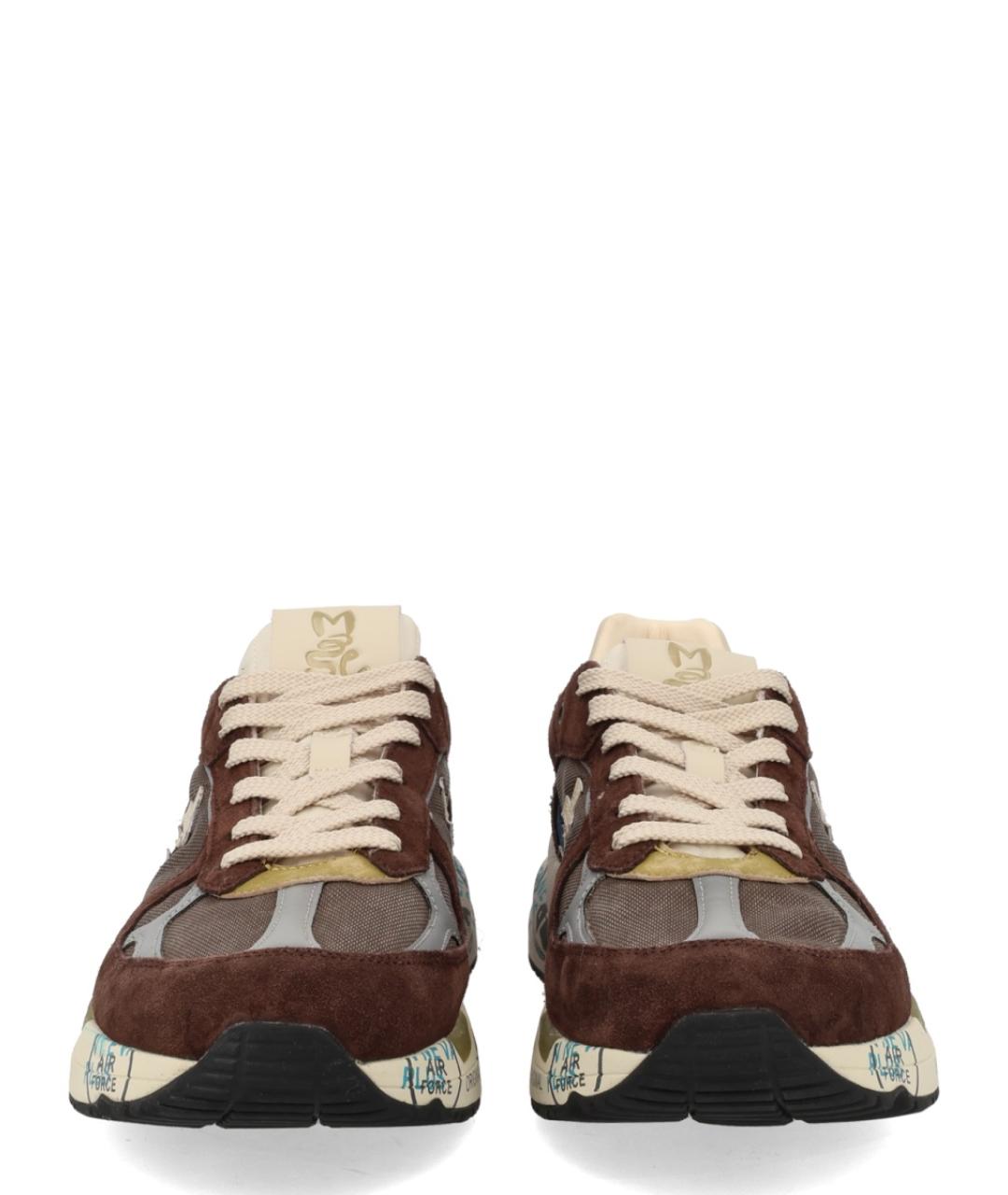 PREMIATA Коричневые низкие кроссовки / кеды, фото 3