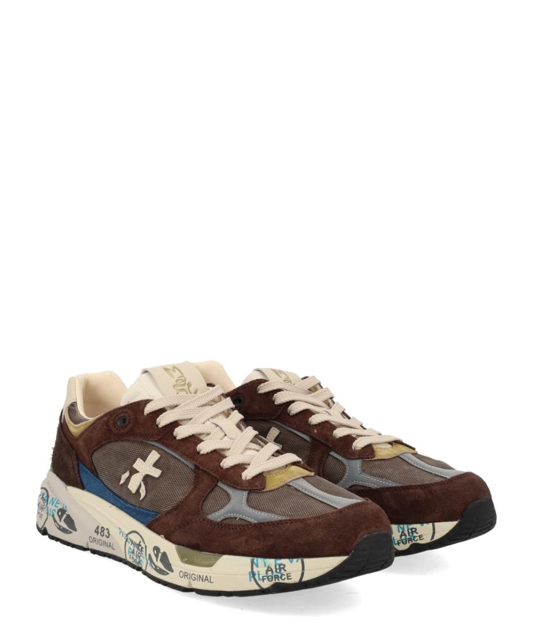 PREMIATA Коричневые низкие кроссовки / кеды, фото 2