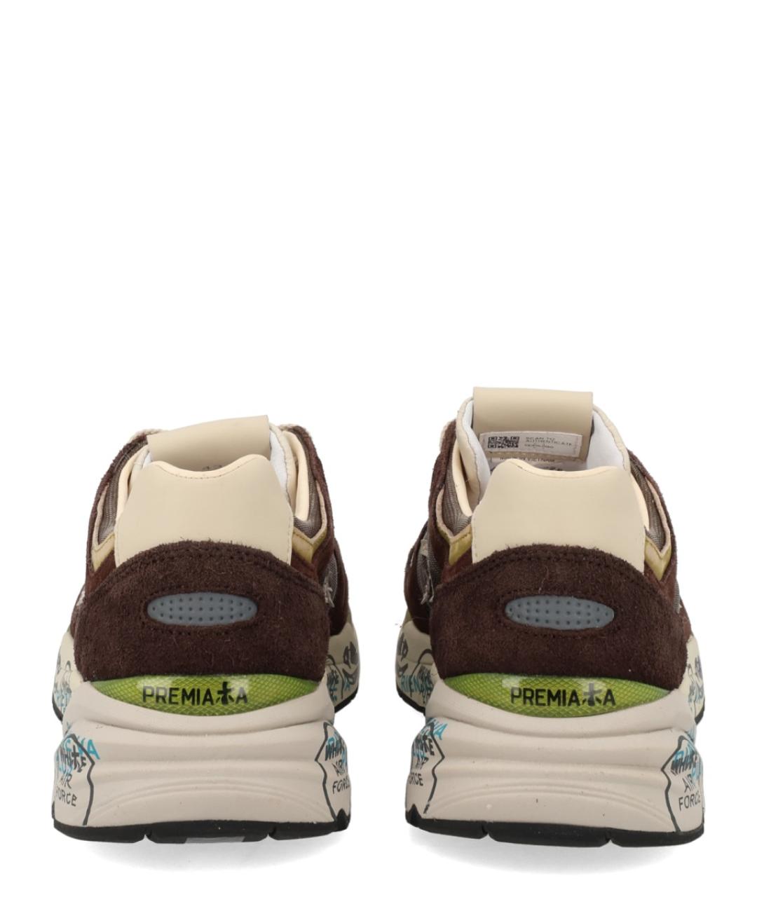 PREMIATA Коричневые низкие кроссовки / кеды, фото 4