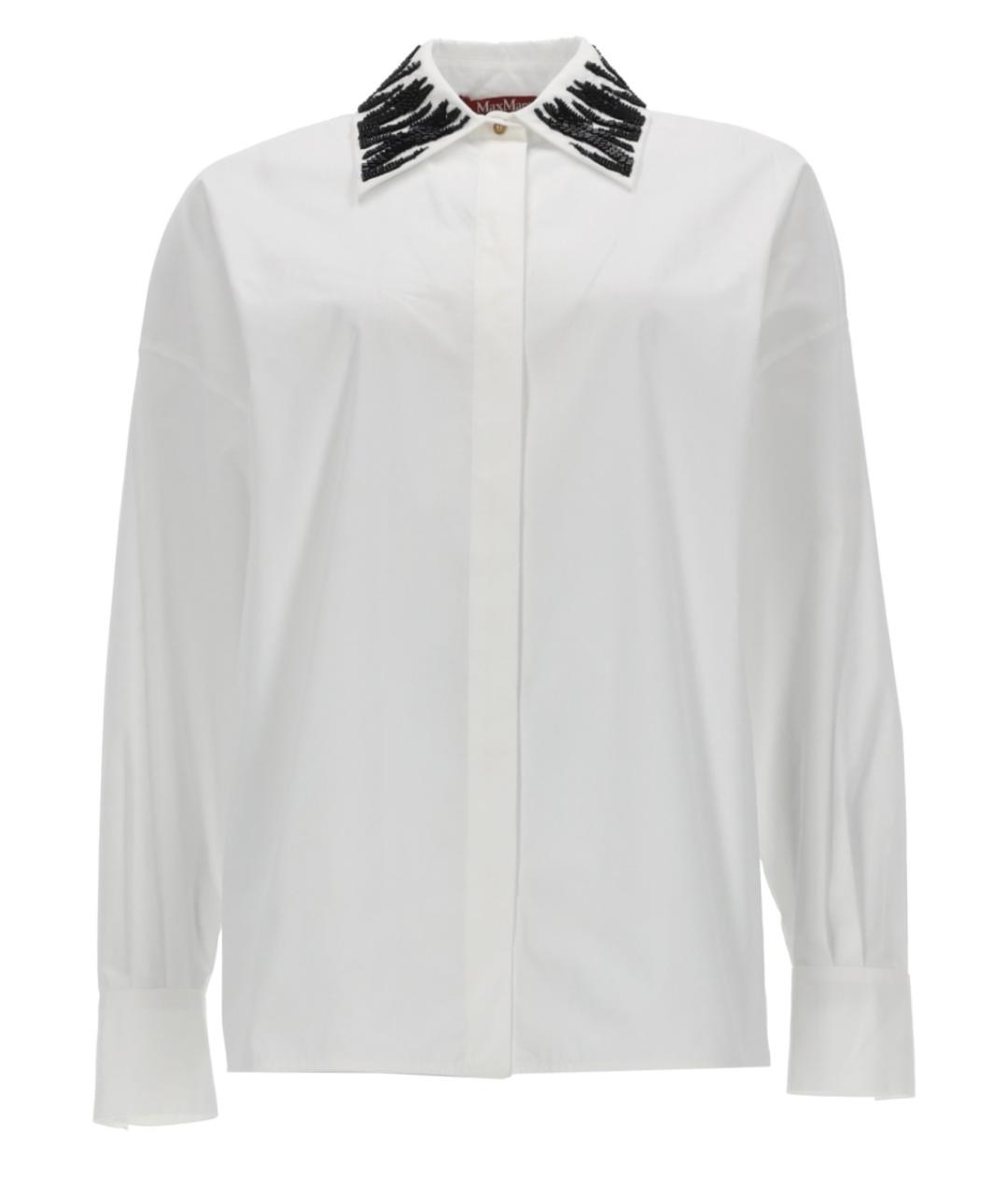 MAX MARA Белая хлопковая рубашка, фото 1