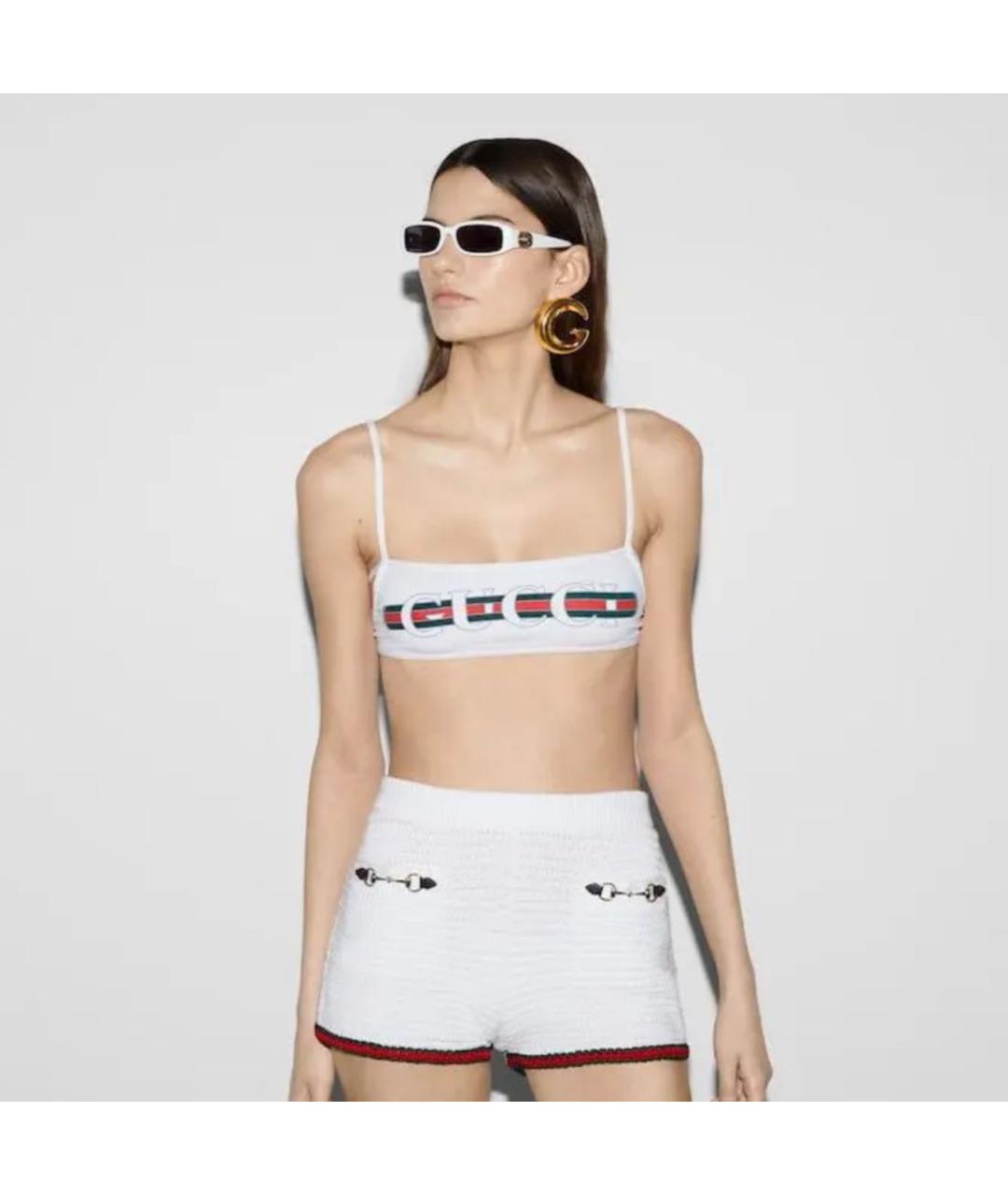 GUCCI Белый купальник, фото 7