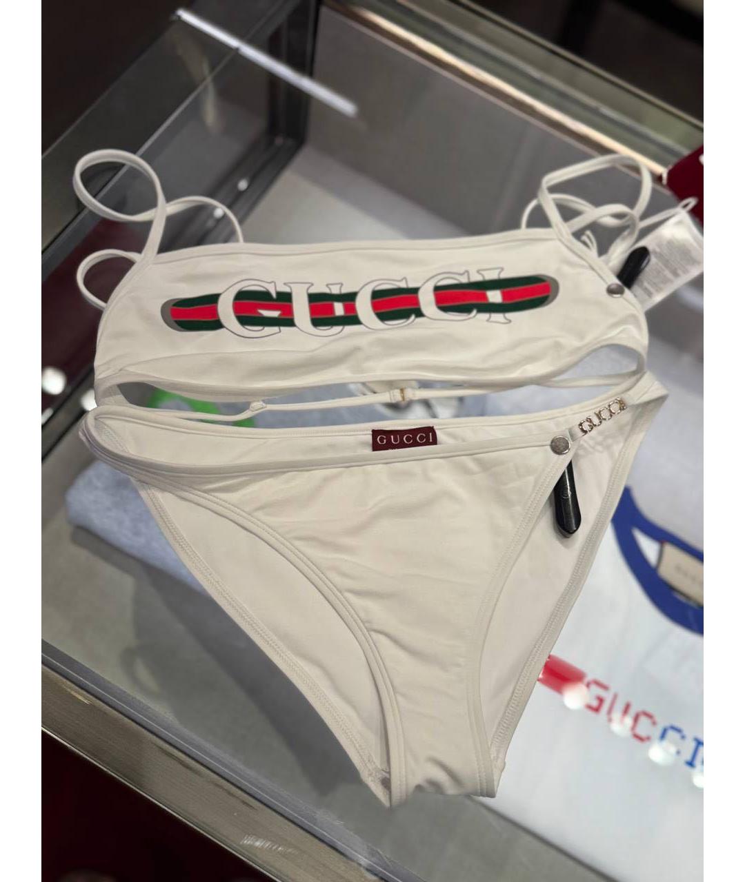 GUCCI Белый купальник, фото 8