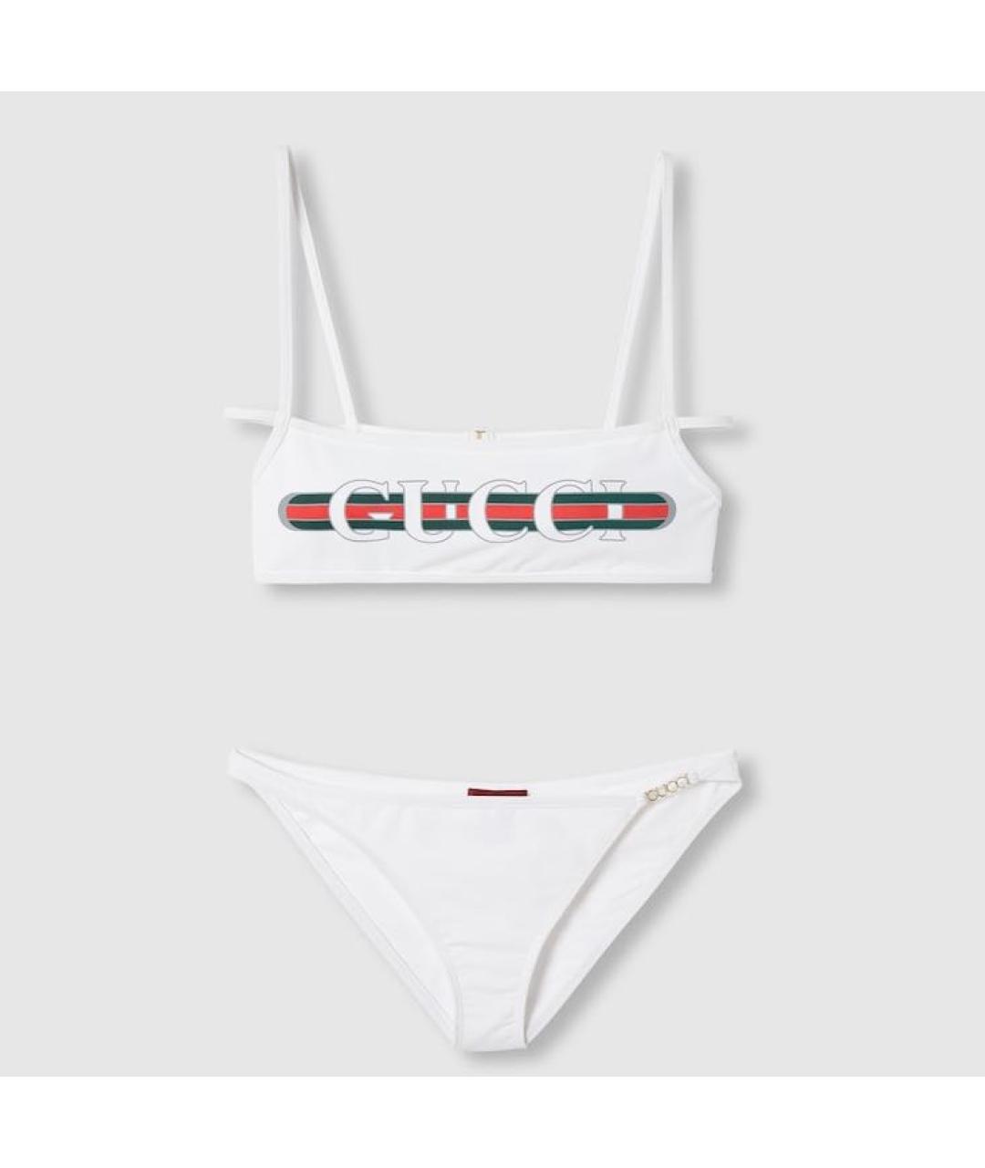 GUCCI Белый купальник, фото 3