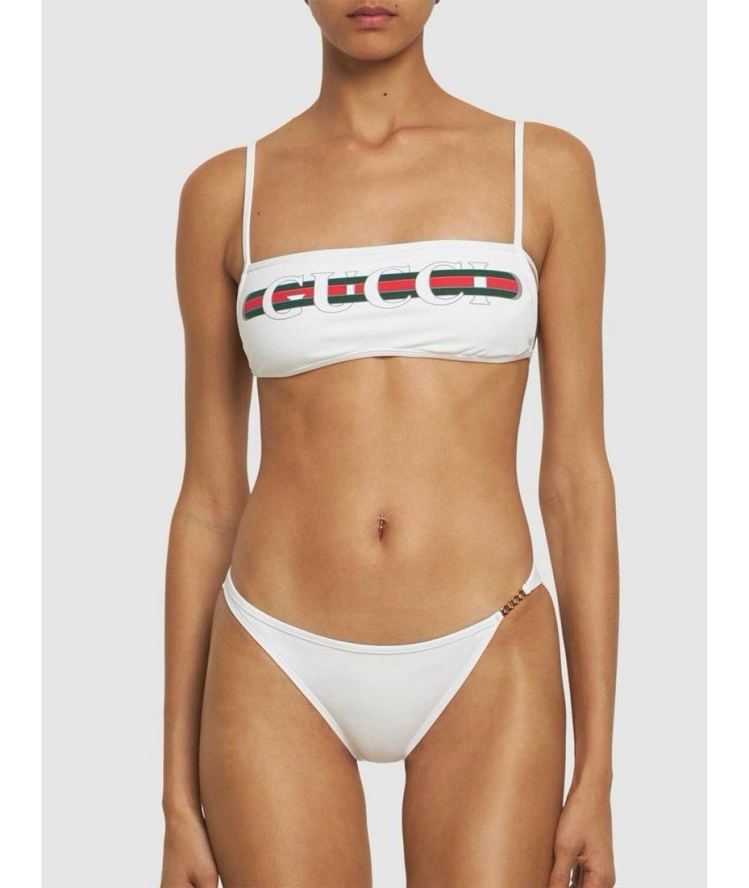 GUCCI Белый купальник, фото 4