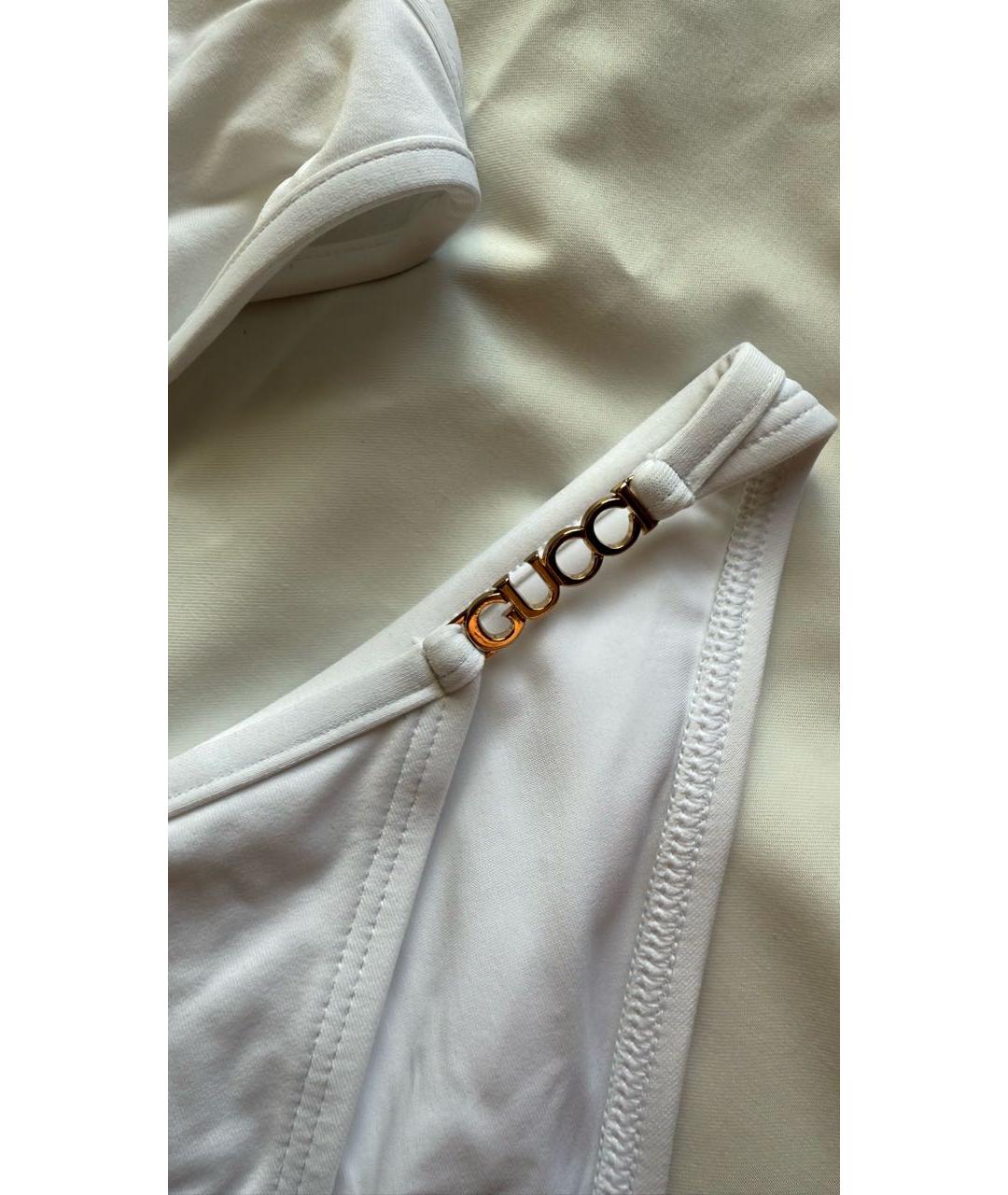 GUCCI Белый купальник, фото 2