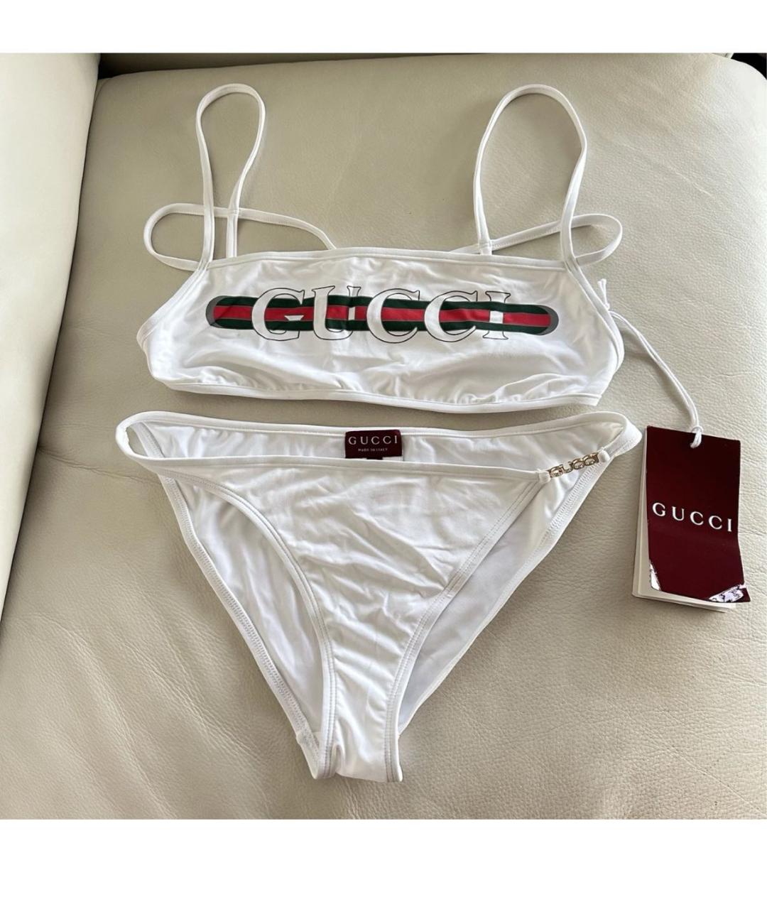 GUCCI Белый купальник, фото 6