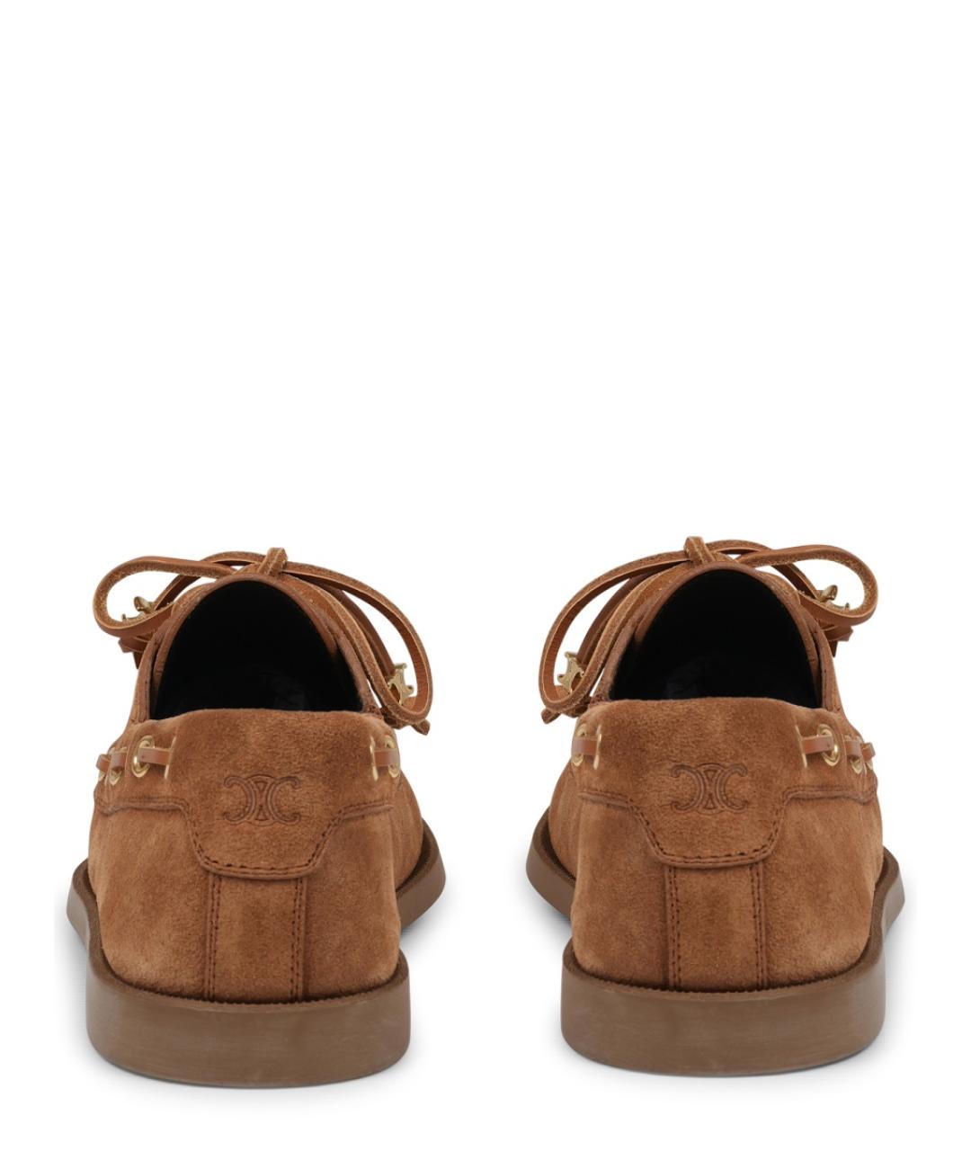 CELINE Коричневые замшевые мокасины, фото 4