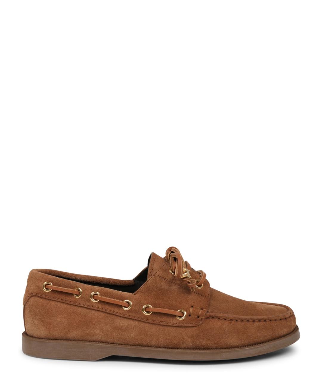 CELINE Коричневые замшевые мокасины, фото 1