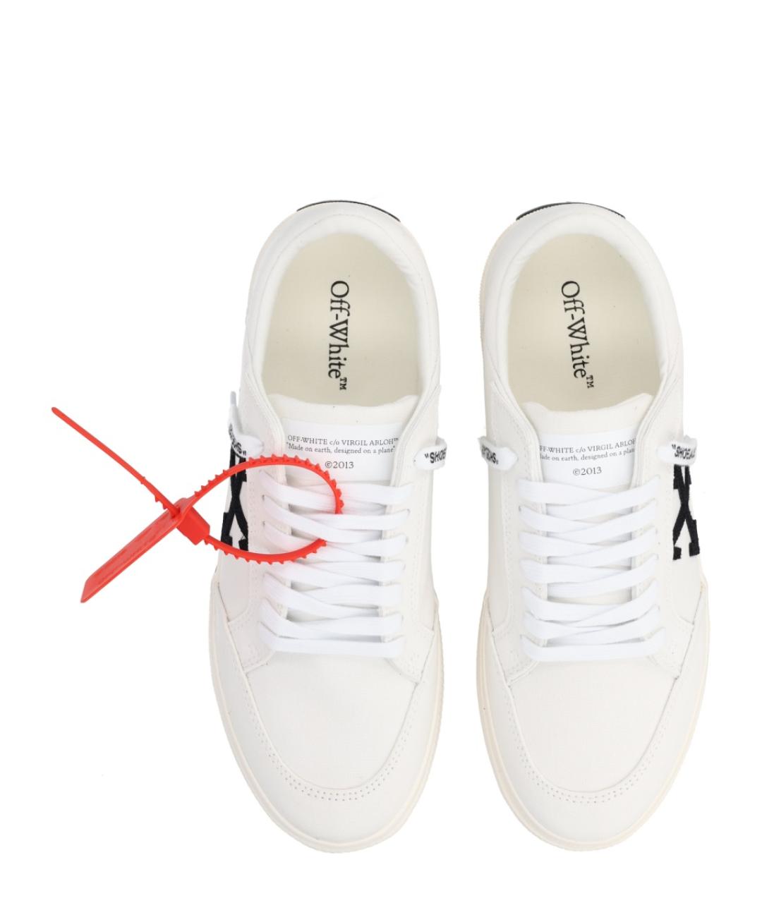 OFF-WHITE Белые текстильные низкие кроссовки / кеды, фото 5