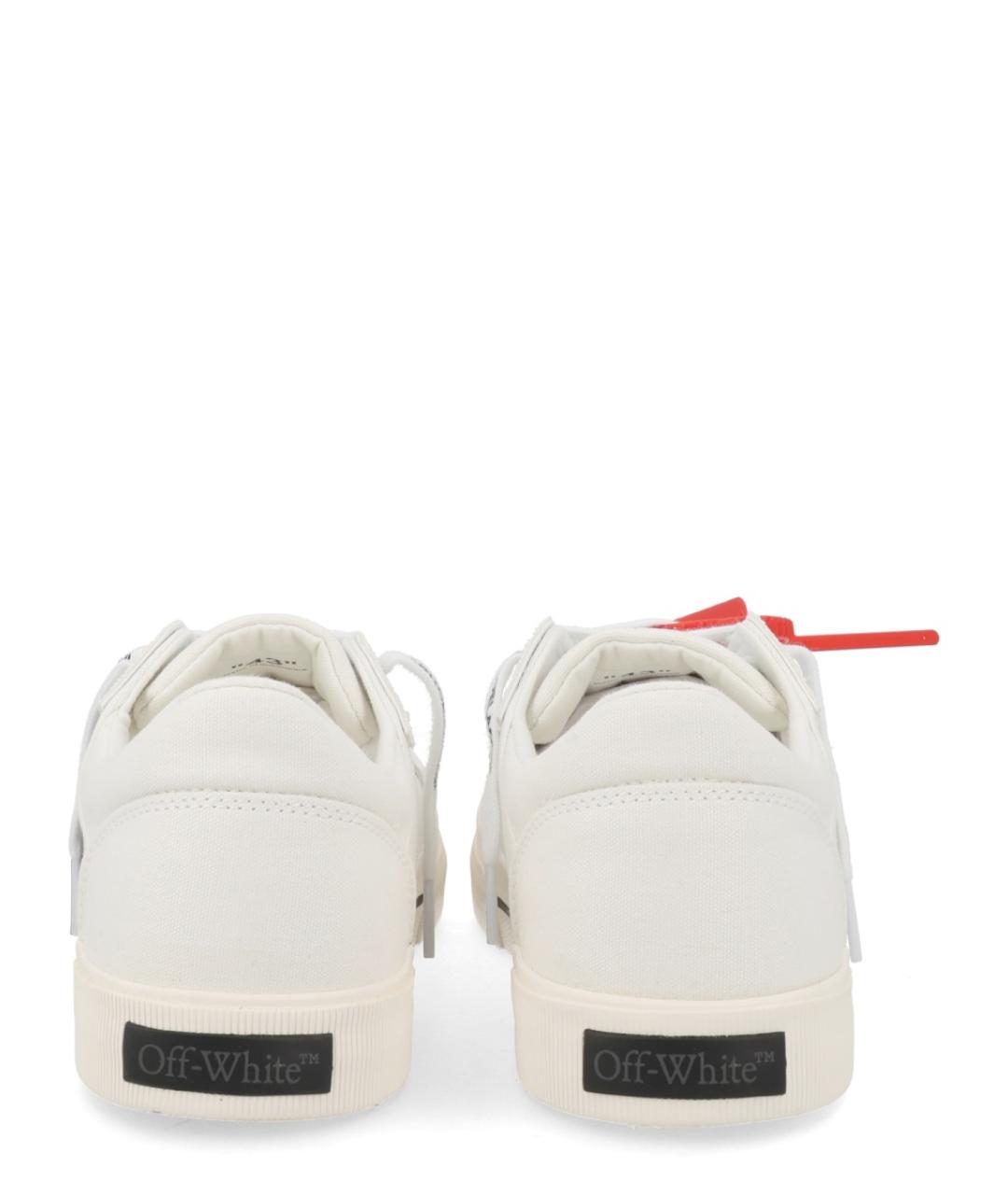 OFF-WHITE Белые текстильные низкие кроссовки / кеды, фото 4