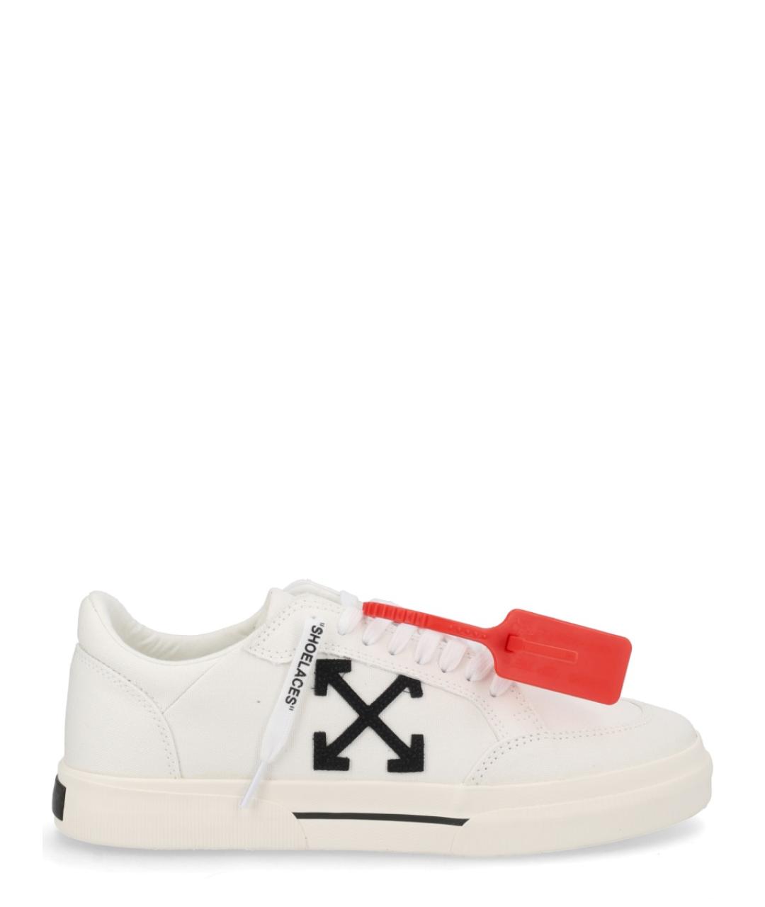 OFF-WHITE Белые текстильные низкие кроссовки / кеды, фото 1