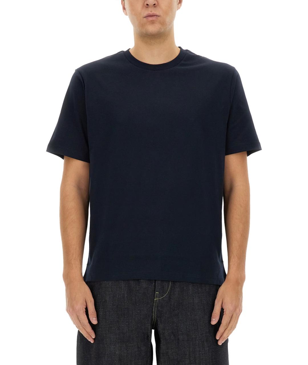 STUDIO NICHOLSON Синяя хлопковая футболка, фото 1