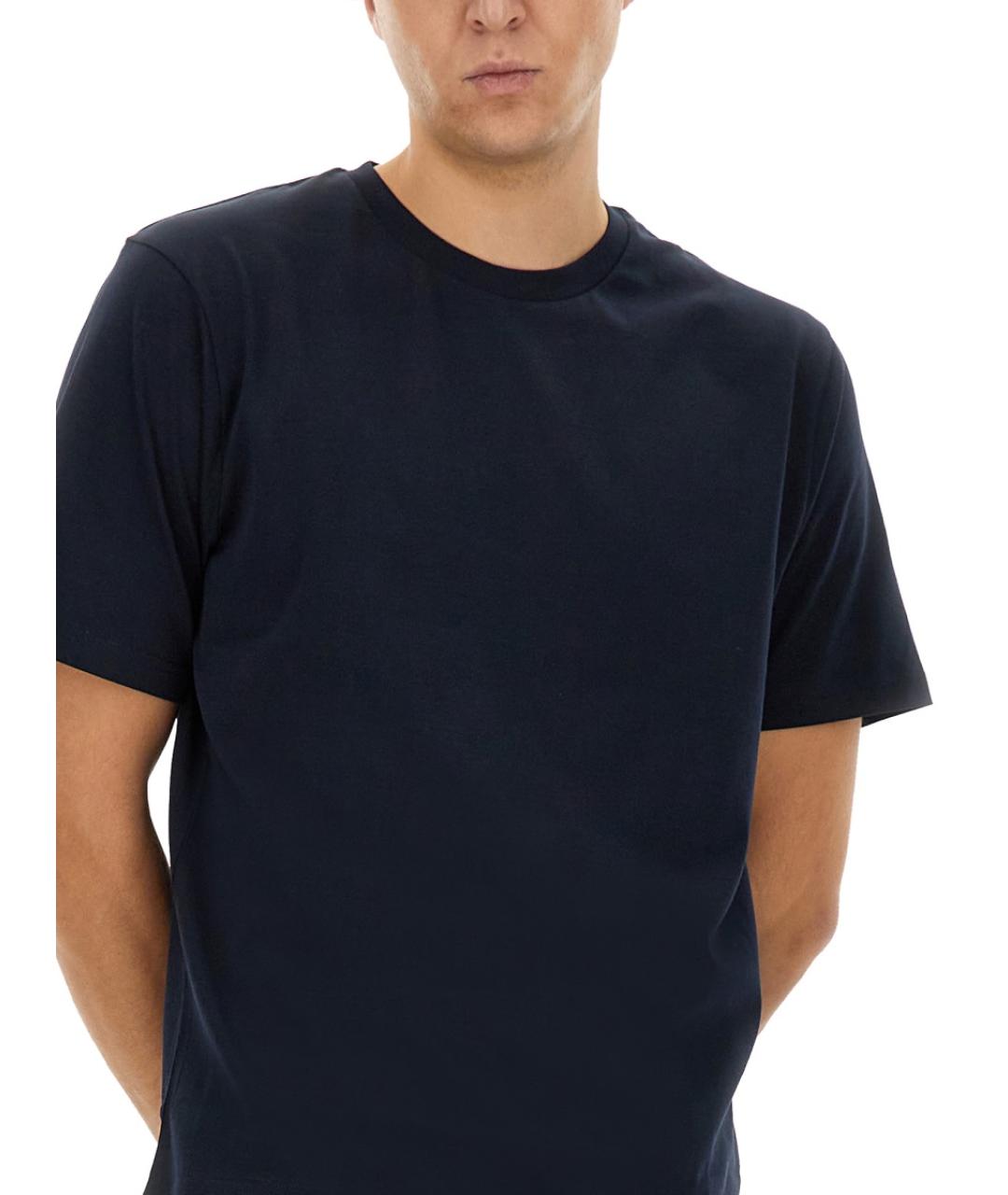 STUDIO NICHOLSON Синяя хлопковая футболка, фото 5