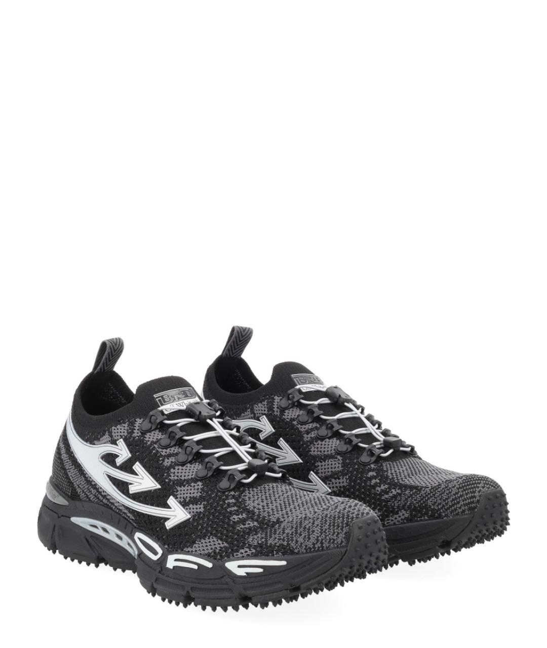 OFF-WHITE Черные синтетические низкие кроссовки / кеды, фото 2