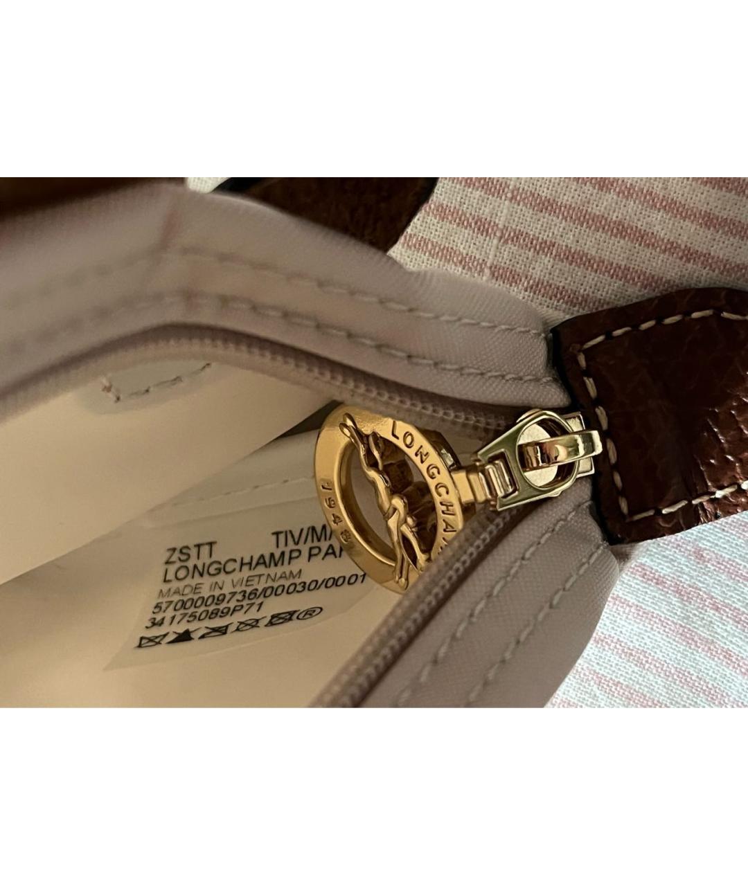 LONGCHAMP Бежевая сумка с короткими ручками, фото 4