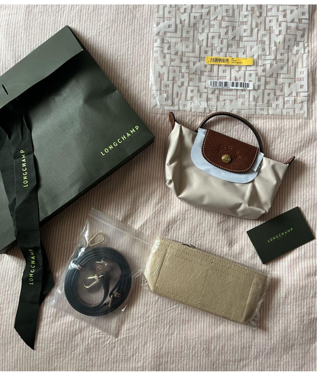 LONGCHAMP Бежевая сумка с короткими ручками, фото 3