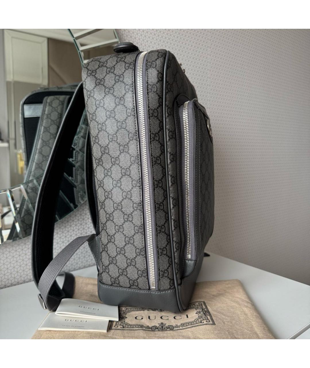 GUCCI Антрацитовый рюкзак, фото 4