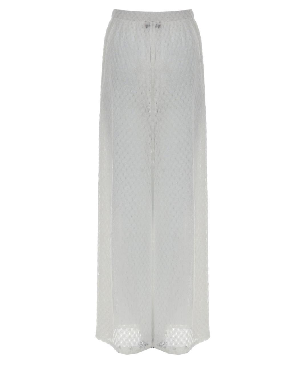 MISSONI Белые вискозные прямые брюки, фото 3