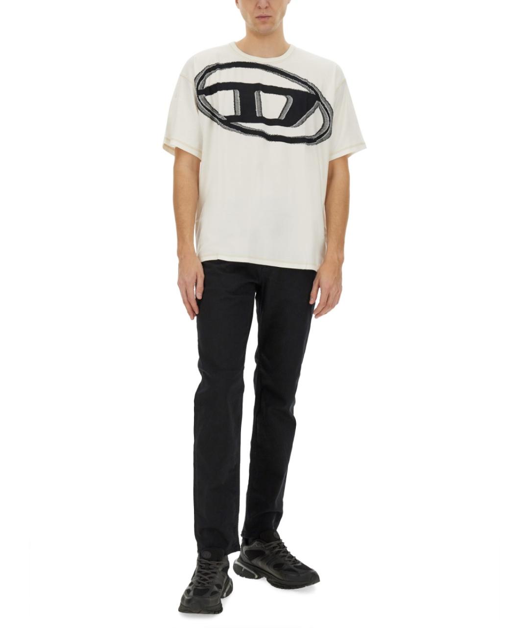 DIESEL Черные хлопковые прямые джинсы, фото 2