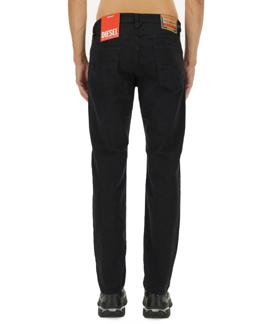 DIESEL Черные хлопковые прямые джинсы, фото 3