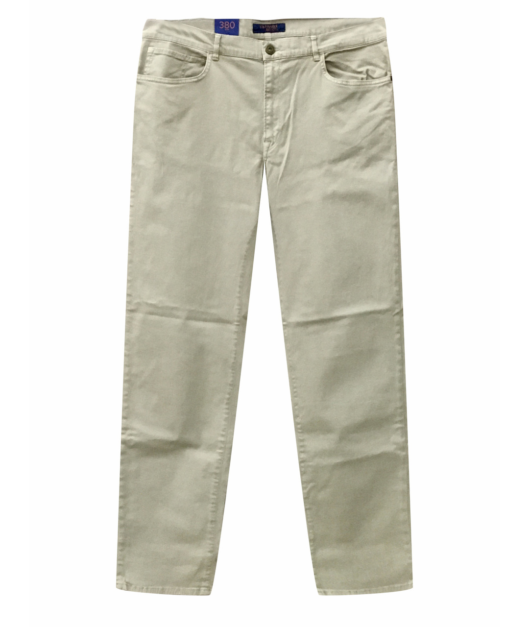 TRUSSARDI JEANS Бежевые хлопко-эластановые прямые джинсы, фото 1
