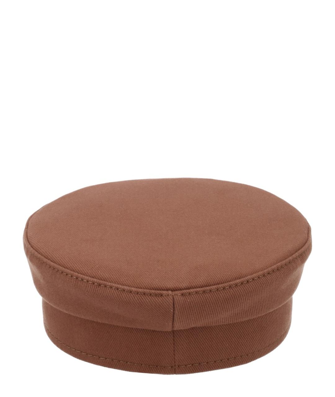 RUSLAN BAGINSKIY Коричневая хлопковая кепка, фото 2