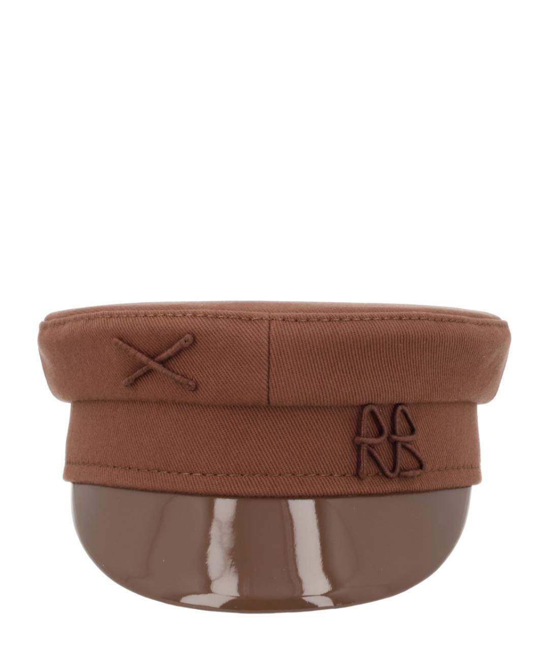 RUSLAN BAGINSKIY Коричневая хлопковая кепка, фото 1