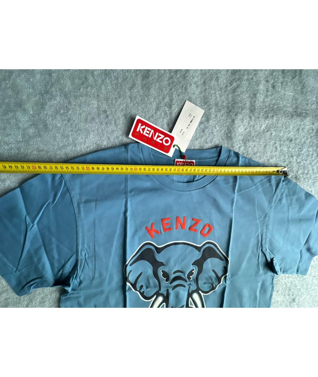 KENZO Голубая хлопковая футболка, фото 8