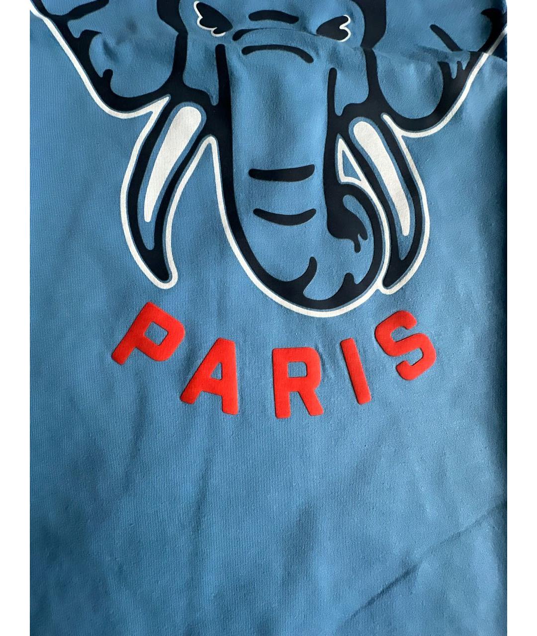 KENZO Голубая хлопковая футболка, фото 4