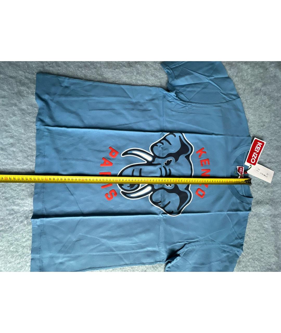 KENZO Голубая хлопковая футболка, фото 6