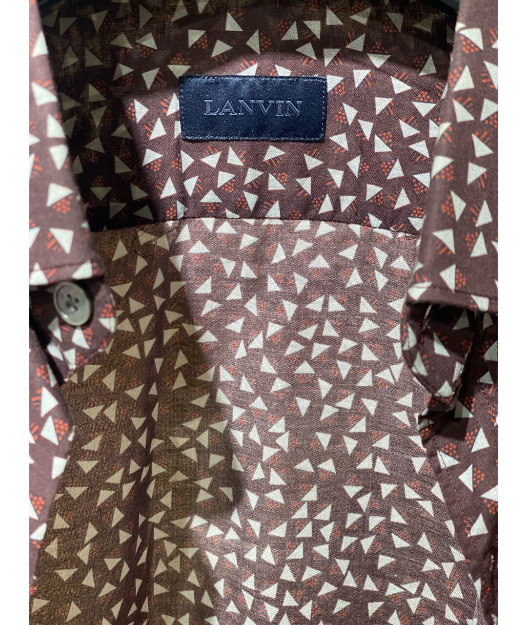 LANVIN Бордовая хлопковая кэжуал рубашка, фото 3