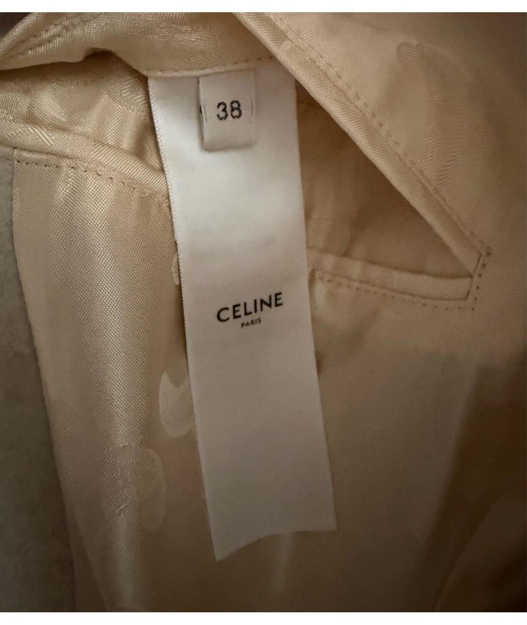 CELINE Бежевая кашемировая куртка, фото 4