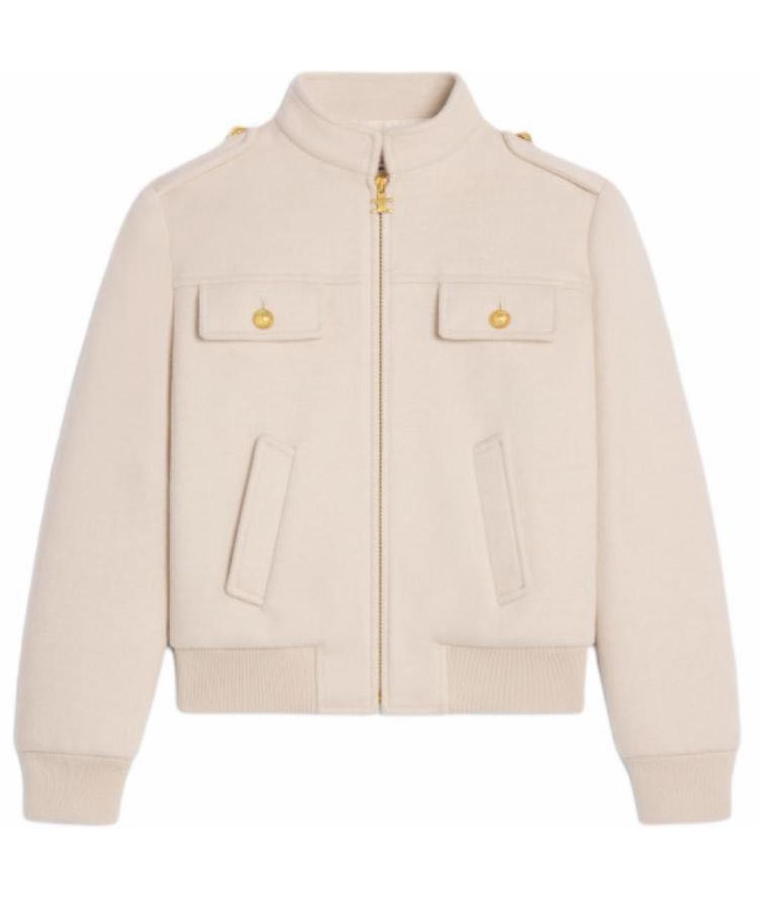 CELINE Бежевая кашемировая куртка, фото 7