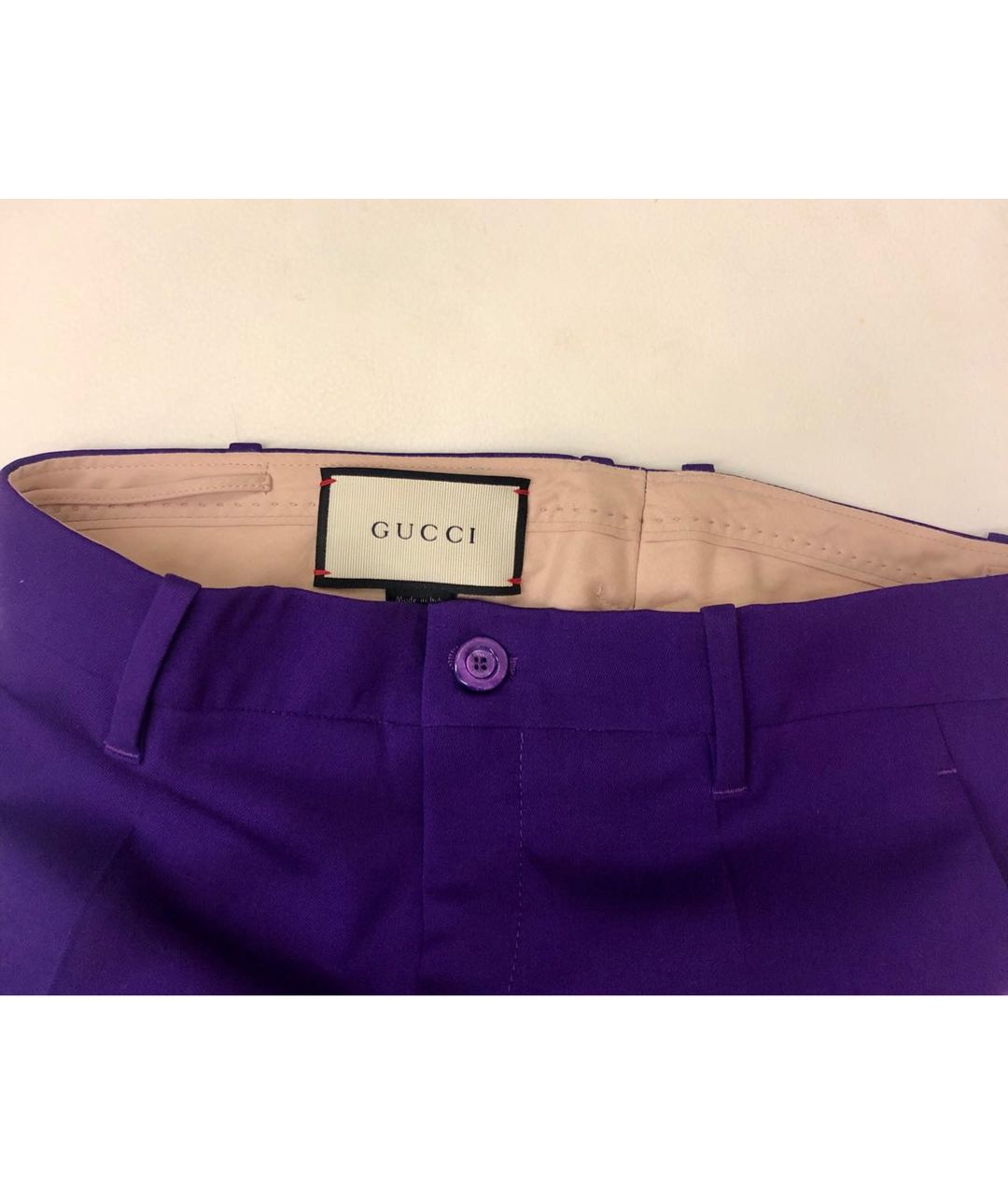 GUCCI Фиолетовые прямые брюки, фото 3