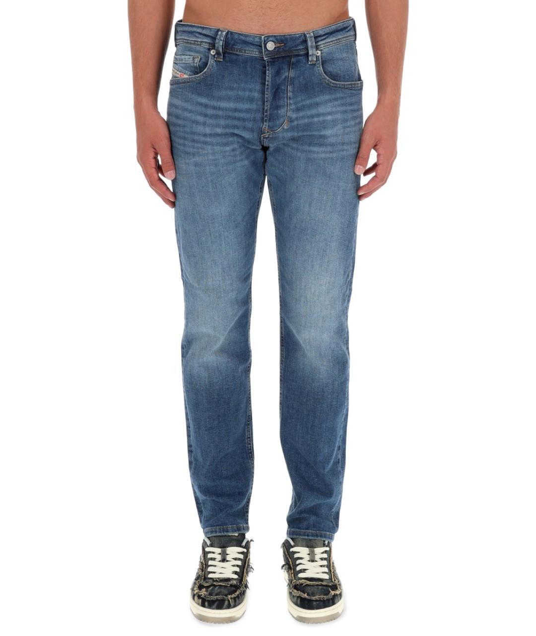 DIESEL Синие хлопковые прямые джинсы, фото 1
