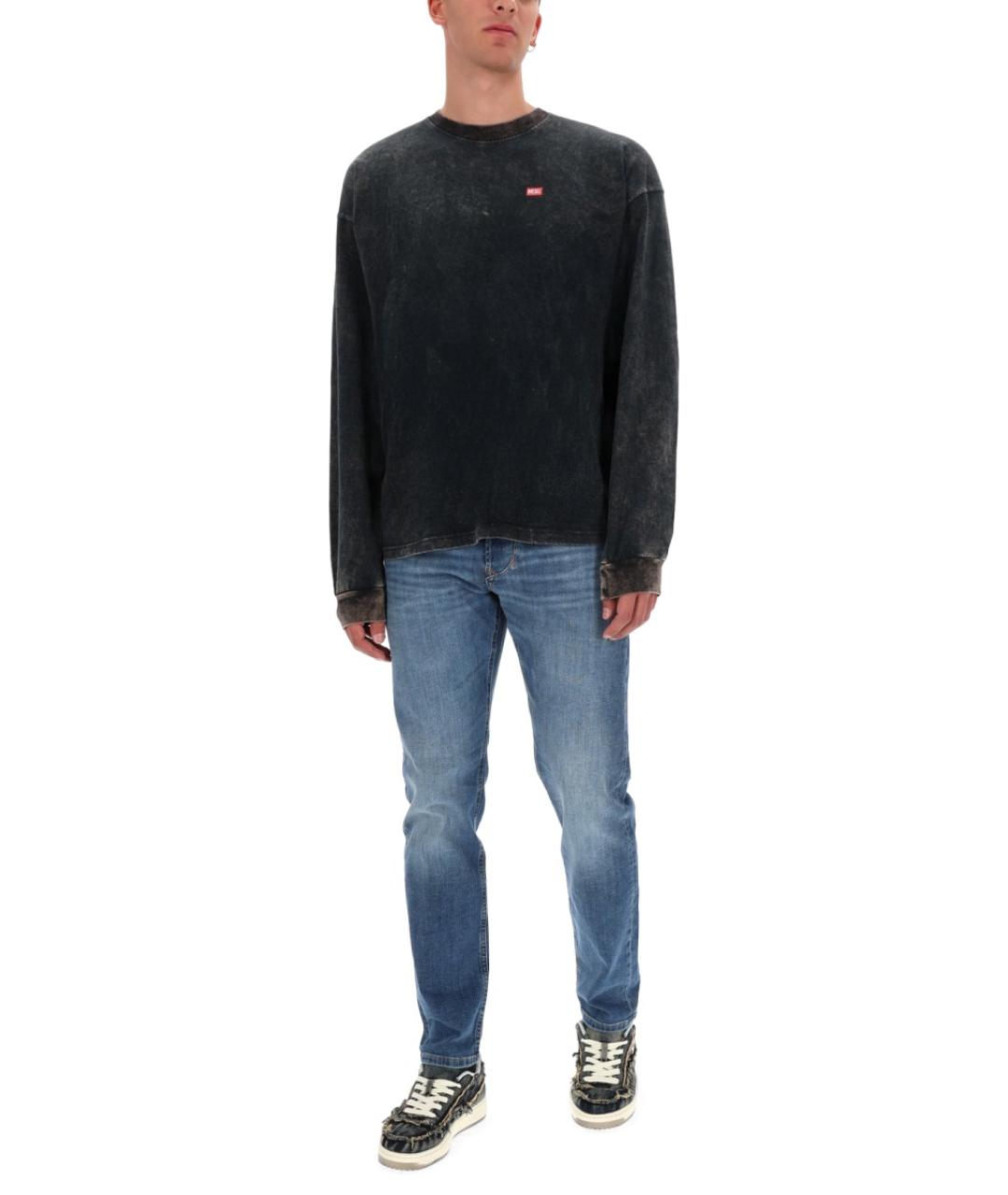 DIESEL Синие хлопковые прямые джинсы, фото 2